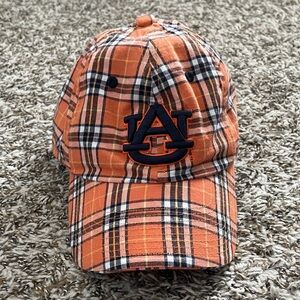 Top of the World Orange and Navy Plaid Auburn Tigers Cap